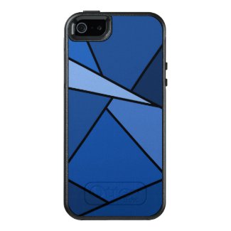 Abstract Blue Geometric Shapes