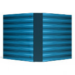 Abstract blue geometric wave pattern vinyl binders