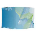 abstract blue green business notebook-01 3 ring binder