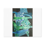 abstract blue green post cards