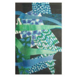 abstract blue green custom stationery