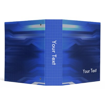 Abstract Blue Grid Binder by StarStock