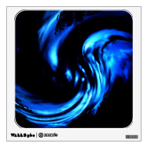 Abstract Blue Howling of the Wind Wall Decal