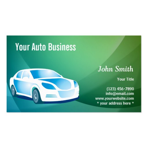 Abstract Blue Mobile Auto Detailing business card