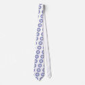 Abstract Blue Petals Kaleidoscope Art 1 tie