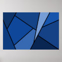 Abstract Blue Polygons