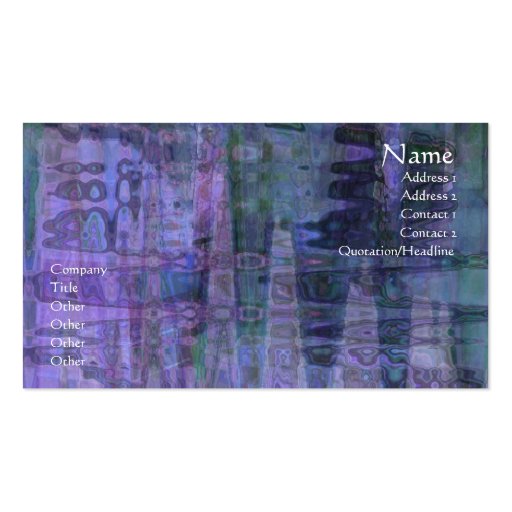 Abstract Blue, Purple, Green Business Card