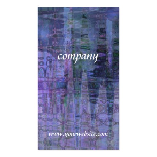 Abstract Blue Purple Vertical Business Card (back side)