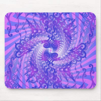 Abstract: Blue Spiral: Vector Drawing: Mouse Pad by spiritswitchboard