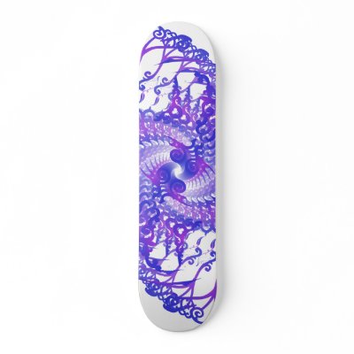 Abstract: Blue Spiral: Vector Drawing: Skateboard by spiritswitchboard