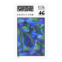 ABSTRACT BLUE stamp
