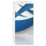Abstract Blue Swoosh Textured Personalized Rack Card