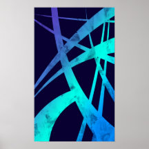 Abstract Blue Vectors Poster