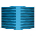 Abstract blue wave  pattern 3 ring binder