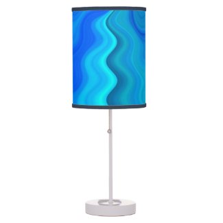 Abstract blue waves pattern lamps