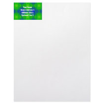Abstract Blur in Blue Green Hues Personalized Letterhead