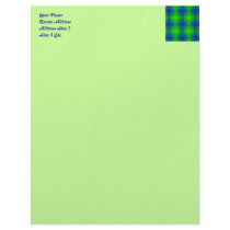 Abstract Blur in Blue Green Hues Personalized Letterhead