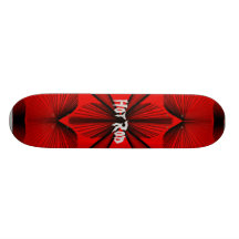 Abstract Board Red, Hot Rod Skate Board