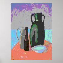 Abstract Bottles Still Life posters