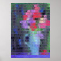 Abstract Bouquet Through Window posters