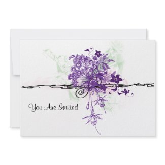 Abstract Bouquet You Are Invited Invitations invitation