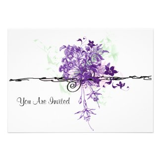Abstract Bouquet You Are Invited Invitations