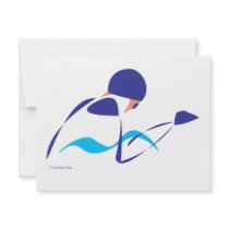 Abstract Breaststroke 1 Invitations