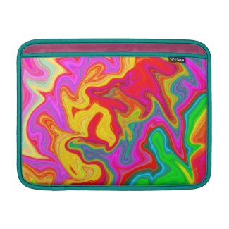 Abstract bright colourful pattern sleeves for MacBook air