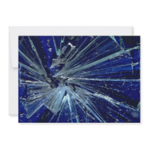 Abstract Broken glass Custom Announcements