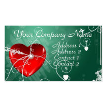 Abstract Broken Heart Business Card Templates