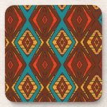 Abstract Brown Diamonds Drink Coaster