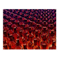 Abstract Brown Glass Bottles postcards