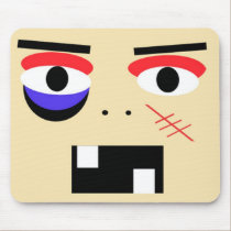 Abstract Bruiser Face Mousepad