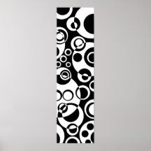 Abstract Bubbles 01 - B&W Poster