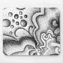 Abstract Bubbles and Waves Mousepad