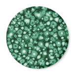 Abstract Bubbles of Green Fridge Magnet