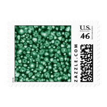 Abstract Bubbles of Green postage