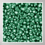 Abstract Bubbles of Green Poster