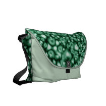 Abstract Bubbles of Green rickshaw messenger bags