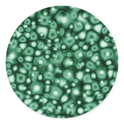 Abstract Bubbles of Green Round Sticker by flyingdisc
