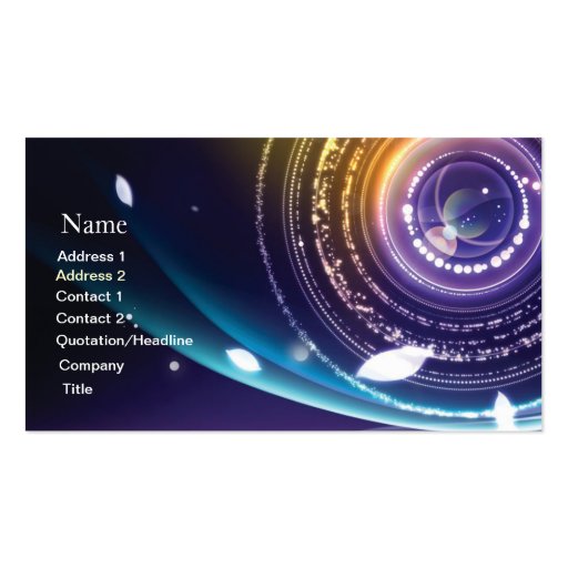 Abstract business card (front side)