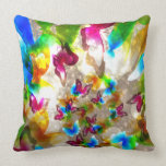 Abstract  Butterflies American MoJo Throw Pillow
