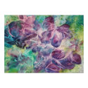 Abstract Butterflies In Lilac & Blue Canvas Print