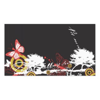 Abstract butterflies Profile Card profilecard