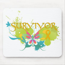 Abstract Butterfly Appendix Cancer Survivor Mousepad