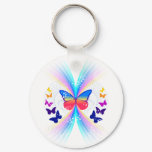 abstract butterfly pattern keychain