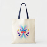 abstract butterfly pattern reusable canvas bag