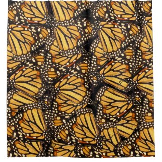 Abstract Butterfly Yellow and Black Shower Curtain
