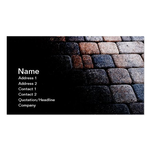 abstract card of a stone path or walkway business card (front side)