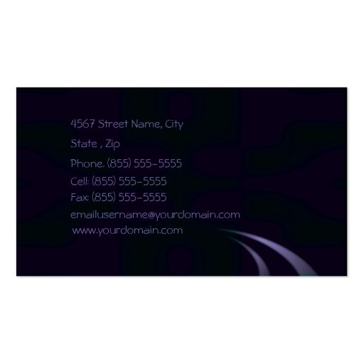 Abstract Cars Business  Business Card (back side)